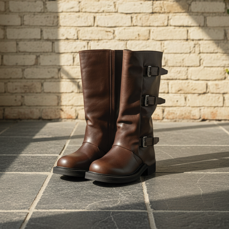 Charlotte - Retro Knähöga Mode Stövlar för Alla Tillfällen
