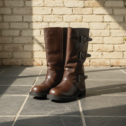 Charlotte - Retro Knähöga Mode Stövlar för Alla Tillfällen