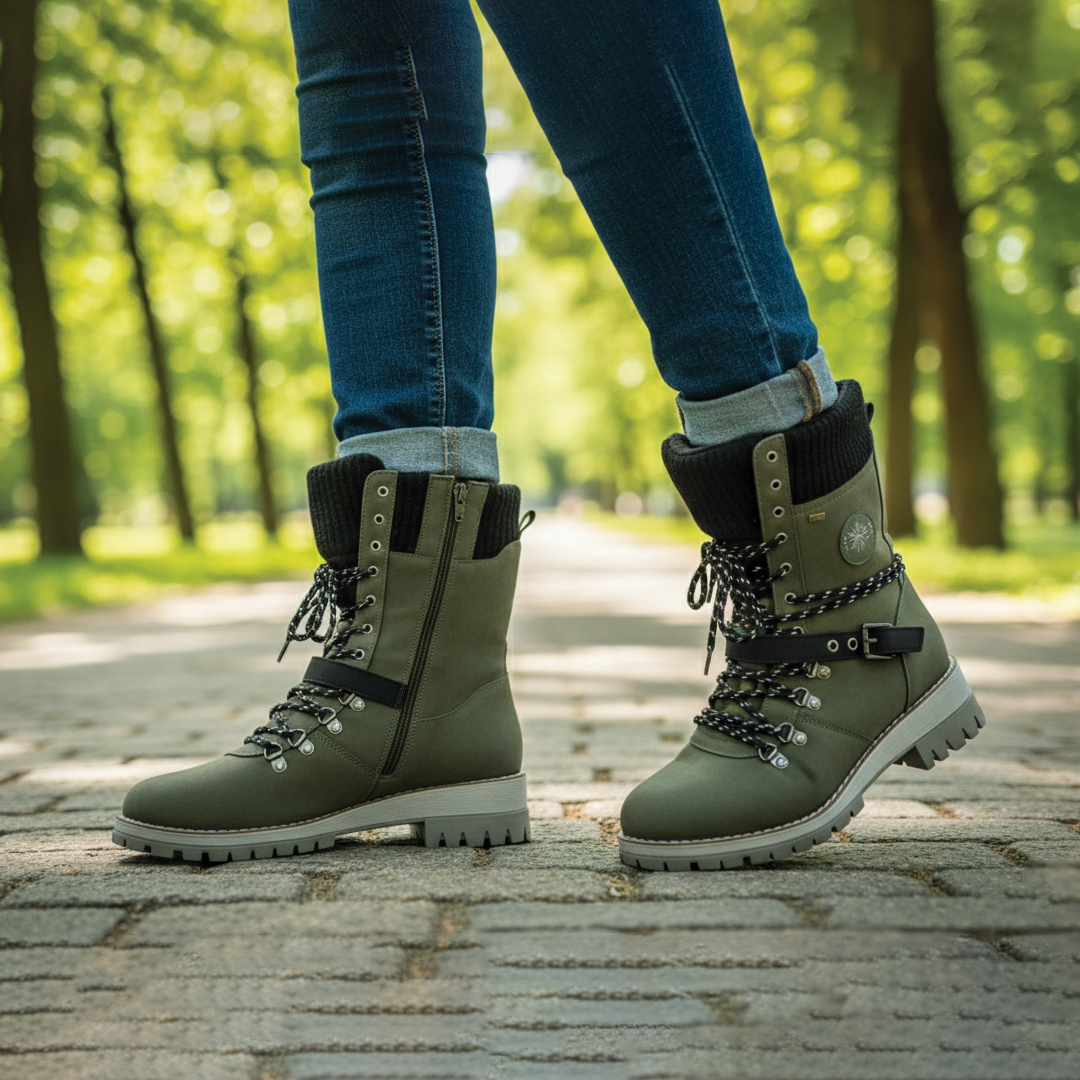 Chic Snörade Vinterstövlar för Stiliga Äventyr