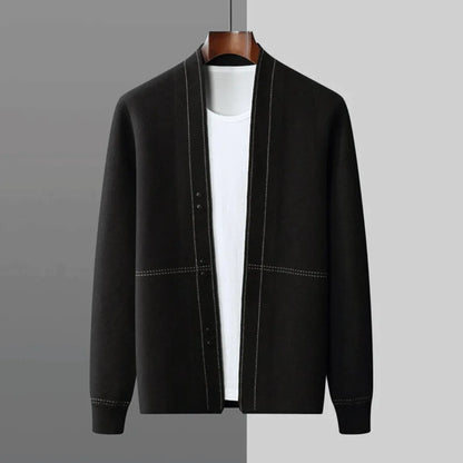 Herrstickad Cardigan för Smart Casual Stil