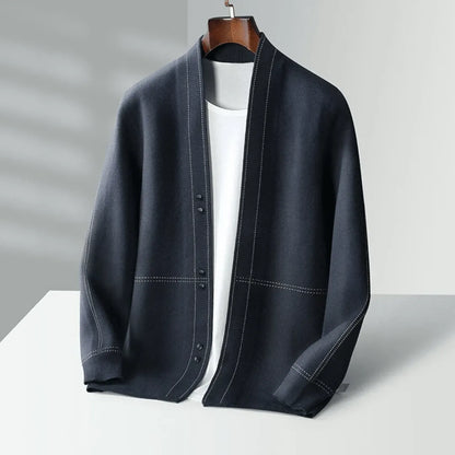 Herrstickad Cardigan för Smart Casual Stil
