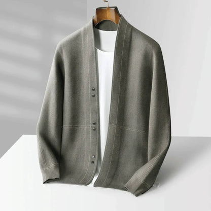 Herrstickad Cardigan för Smart Casual Stil