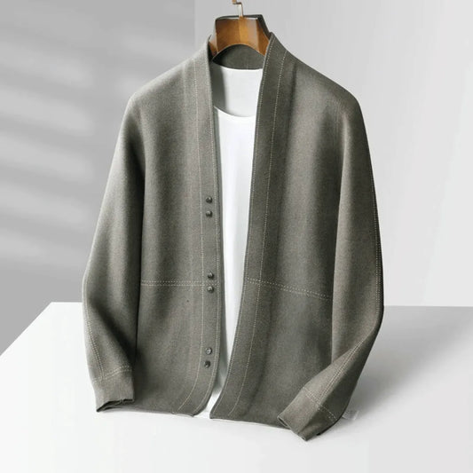 Herrstickad Cardigan för Smart Casual Stil
