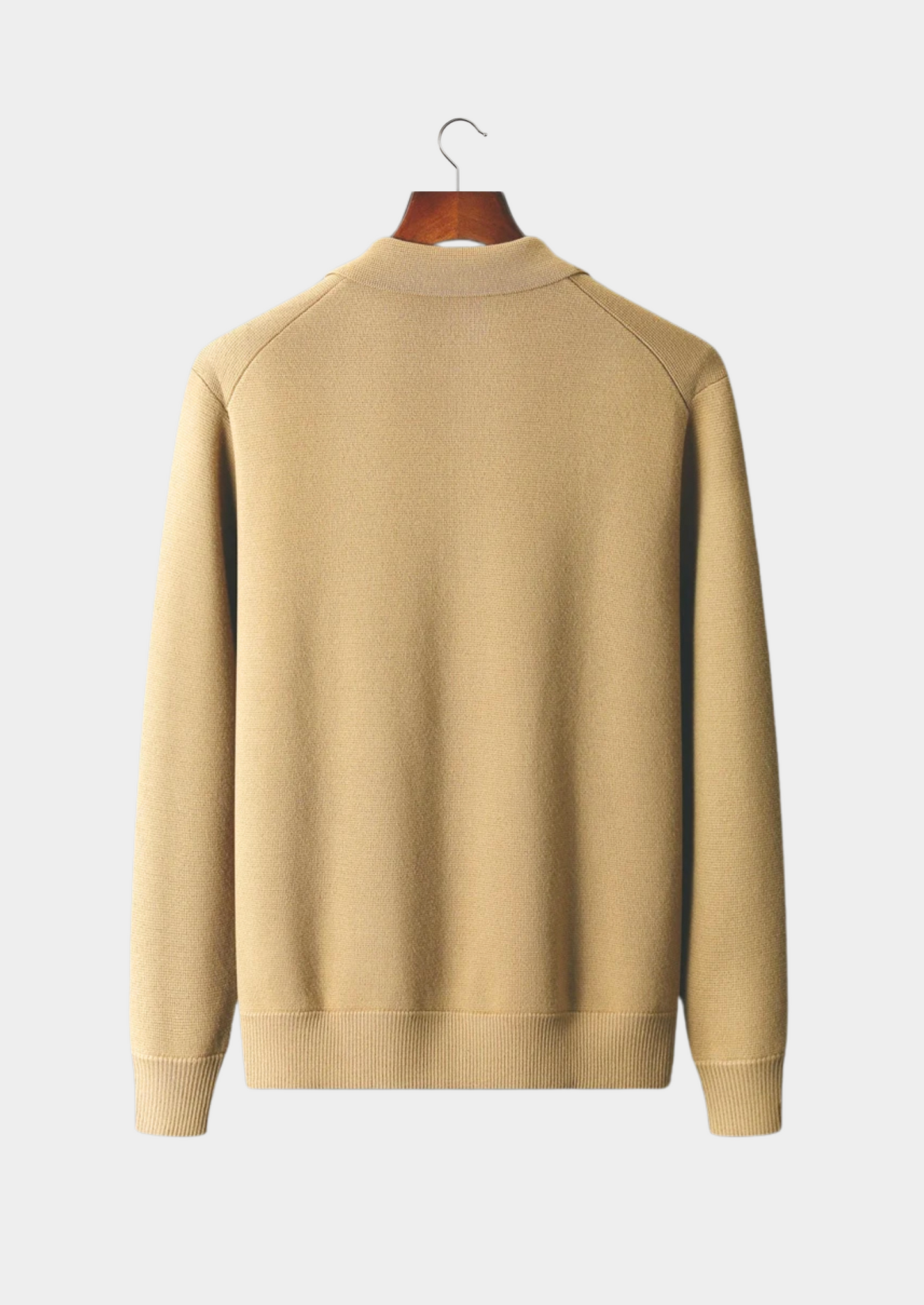 Herrknappad cardigan med fickor för stilfull lager-på-lager