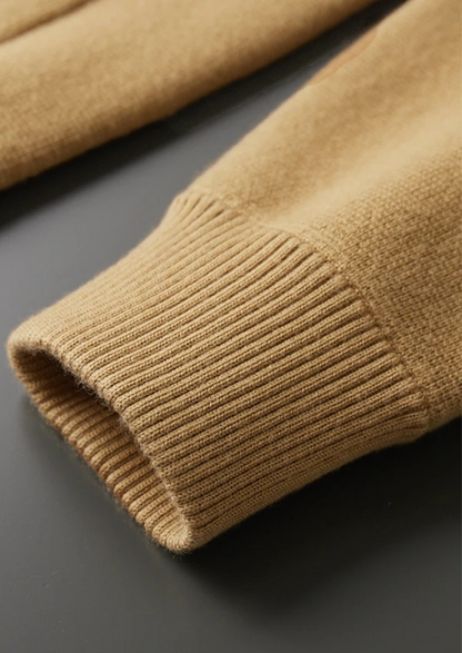 Herrknappad cardigan med fickor för stilfull lager-på-lager