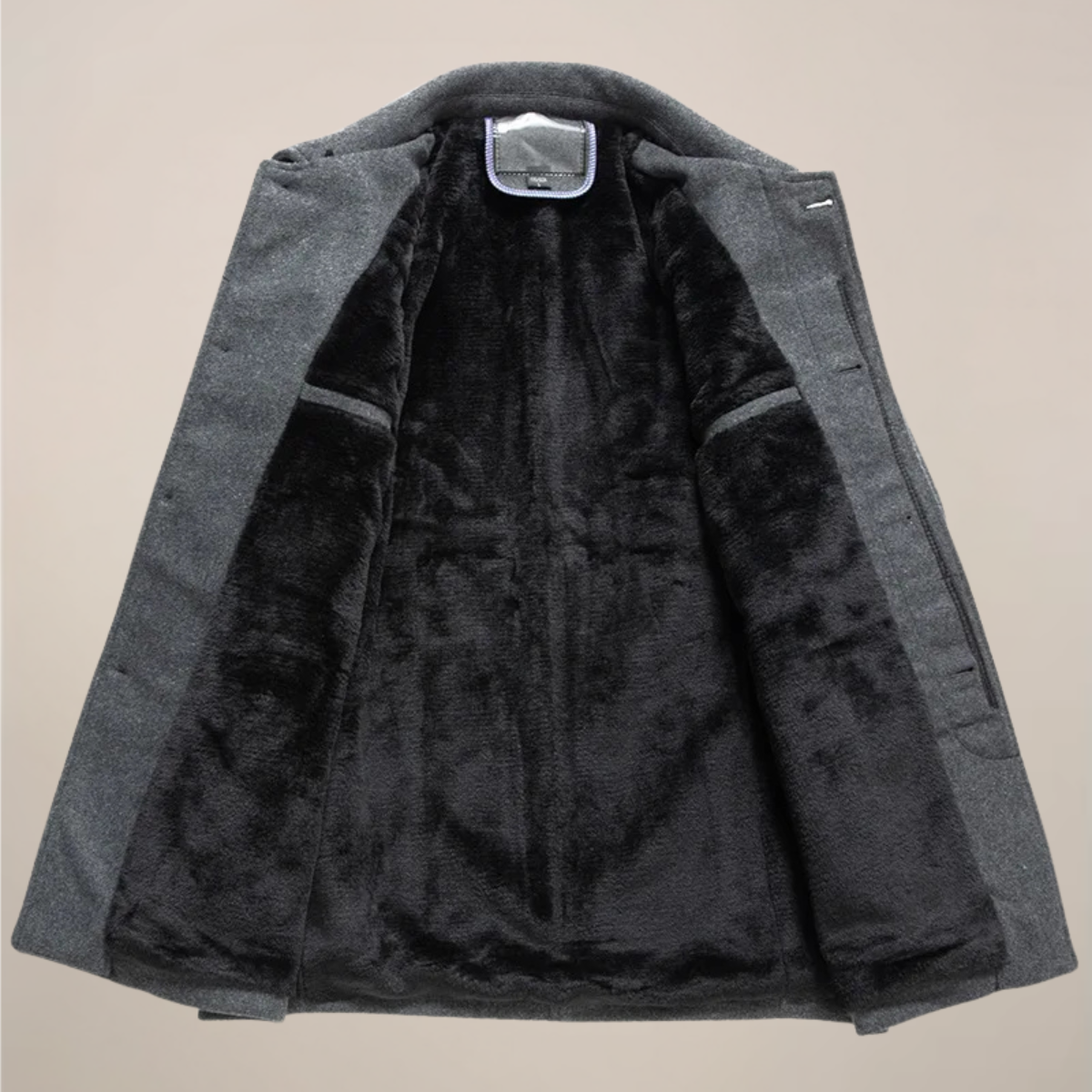 Herrens Knapp-up Jacka – Stiligt Ytterplagg för Höst/Vinter