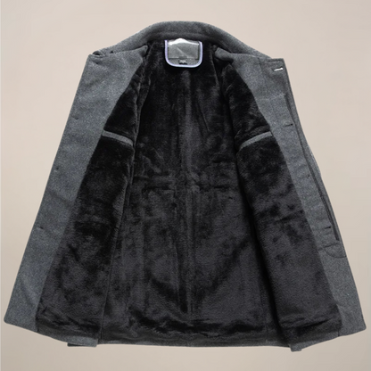 Herrens Knapp-up Jacka – Stiligt Ytterplagg för Höst/Vinter