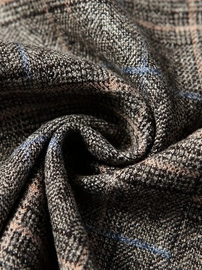 Herrens Rutig Blazerjacka - Arv Stil för Affärs- och Fina Evenemang