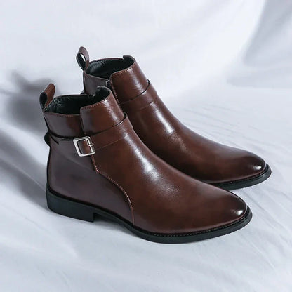 Herrklassiska Chelsea Boots med Siddragkedja – Stilig Skor för Alla Tillfällen