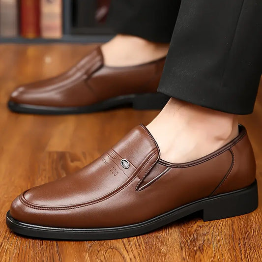 Herrklassiska Penny Loafers – Eleganta Slip-On Dress Skor för alla tillfällen