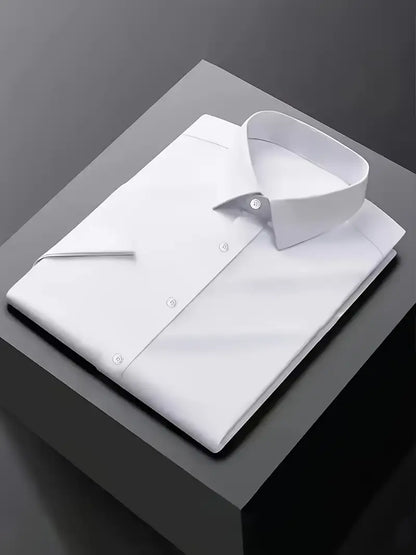 Herrslimfit vit skjorta för formella tillfällen