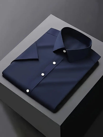 Herrslimfit vit skjorta för formella tillfällen