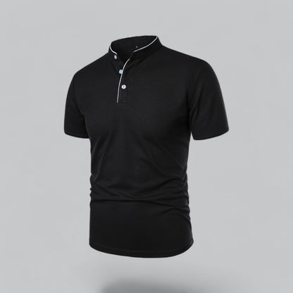 Herrens Kraglös Polo T-shirt – Klassisk Stil för Alla Tillfällen