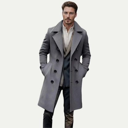 Herrens Långlinje Trench Coat - Italiensk Stil för Alla Tillfällen