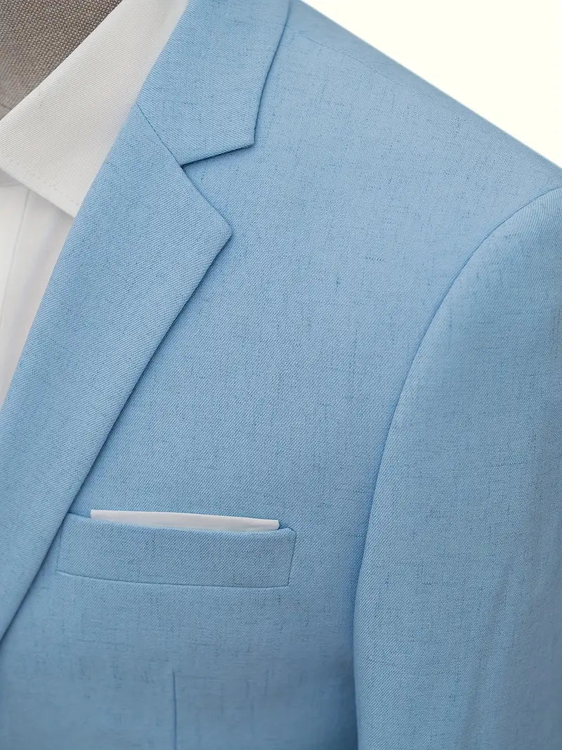 Herrens Platta Krage Kostym för Bröllop & Kontorsbruk