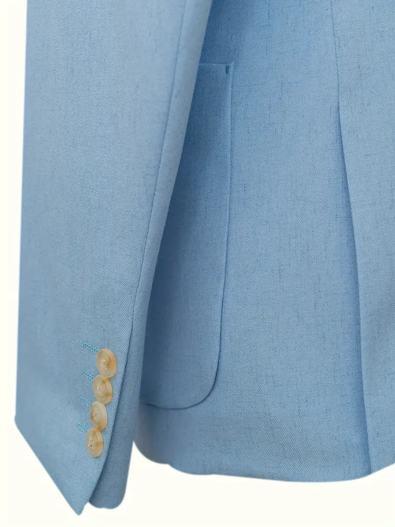 Herrens Platta Krage Kostym för Bröllop & Kontorsbruk