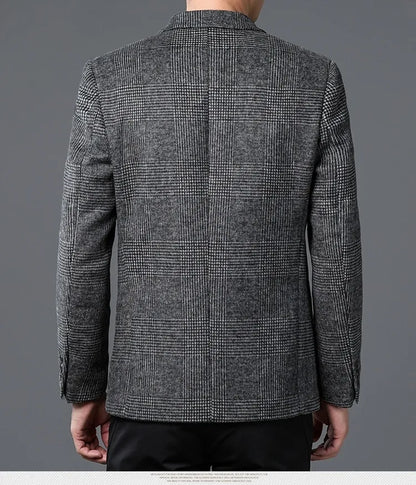 Herrens Glen Check Blazer - Stilig Design med Två Knappar för Formella och Smart-Casual Tillfällen
