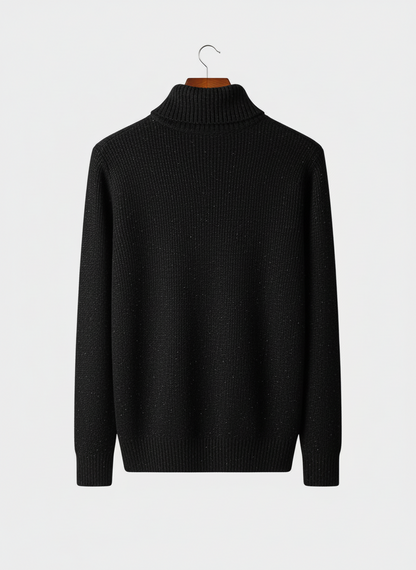 Herrs Halvdraget Kabelstickad Tröja för Året Runt Stil