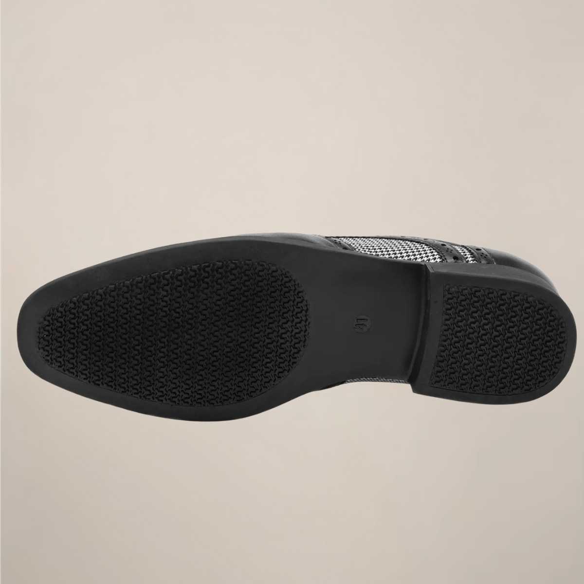 Herrars Houndstooth Oxford Dress Skor - Sofistikerad Brogue Stil för Formella Evenemang