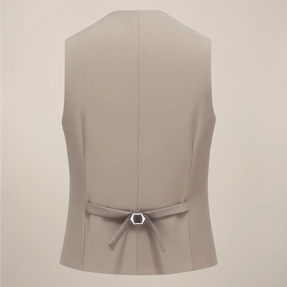 Herrarnas Khaki Tre-delade Kostym – Slim Fit Frack för Bröllop och Formella Evenemang