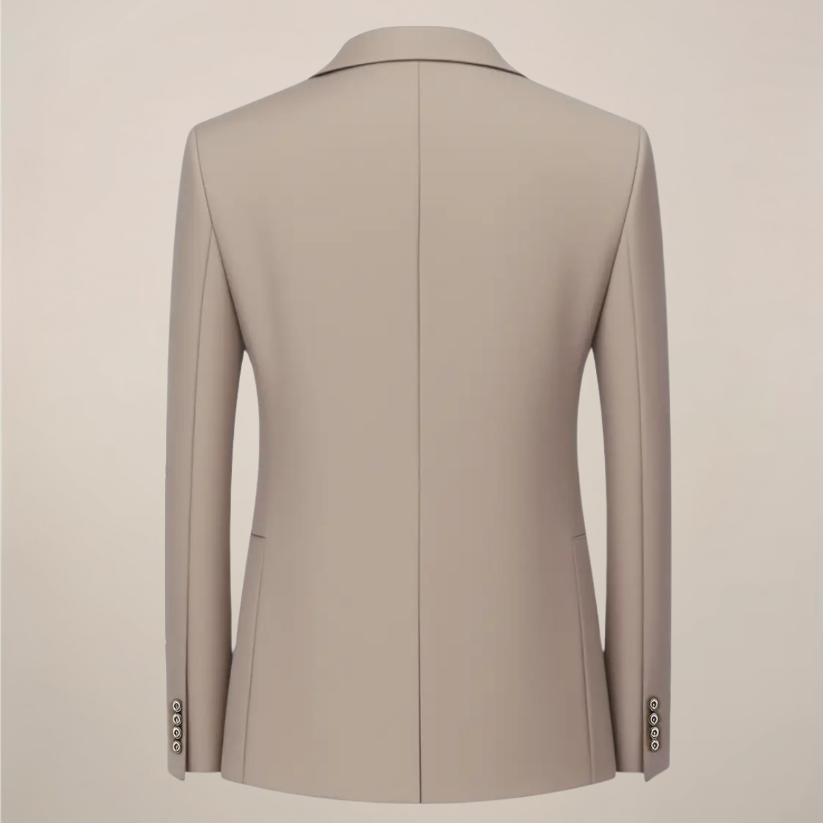 Herrarnas Khaki Tre-delade Kostym – Slim Fit Frack för Bröllop och Formella Evenemang