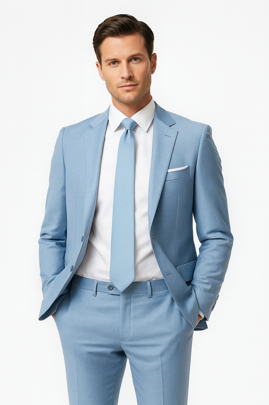 Herr Slim Fit Sommarkostym - Stilig Tvådelad Set