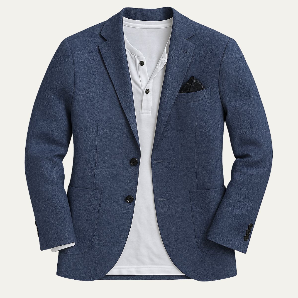 Herrarnas Linne Blazer Jacka för Smart Casual Evenemang