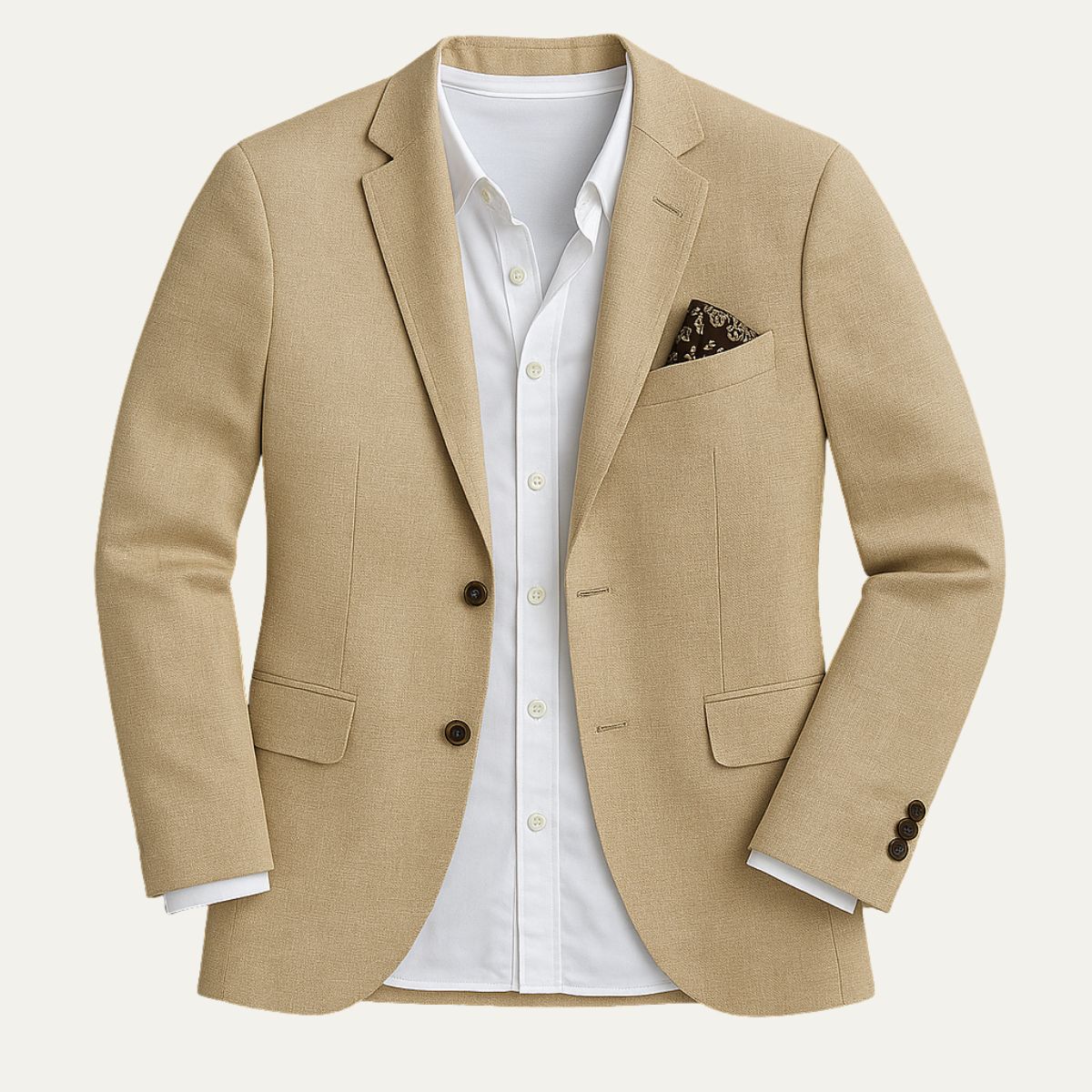 Herrarnas Linne Blazer Jacka för Smart Casual Evenemang