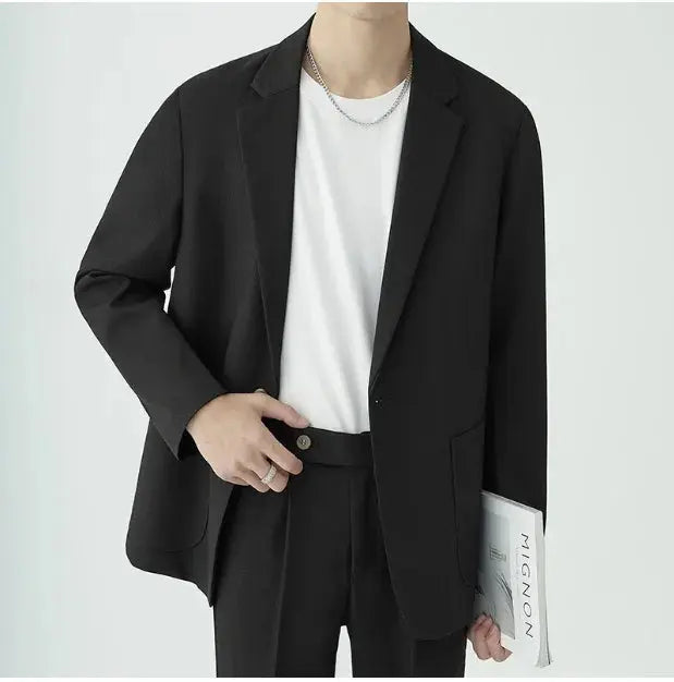 Mäns Modern Minimalistisk Tvådelad Kostym - Sofistikerad Stil för Formella Evenemang