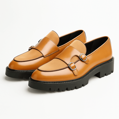 Herrars Monk Strap Loafers – Stilsäkra Dress Skor för Alla Tillfällen