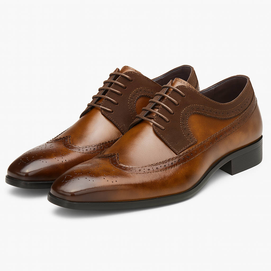 Herrens Wingtip Brogue Oxfordskor för Formella Evenemang