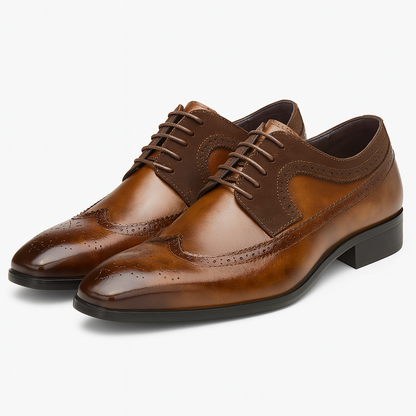 Herrens Wingtip Brogue Oxfordskor för Formella Evenemang