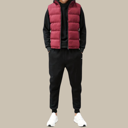 Herrarnas Isolerade Zip Gilet för Smart Casual Klädsel