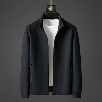 Herr Zip-Up Jacka och Tapered Joggers för Stilig Vardaglig Användning