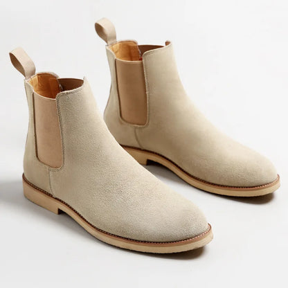 Herrars Retro Chelsea Boots - Stilig Medelhög Ankeldesign för Alla Tillfällen