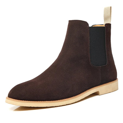 Herrars Retro Chelsea Boots - Stilig Medelhög Ankeldesign för Alla Tillfällen