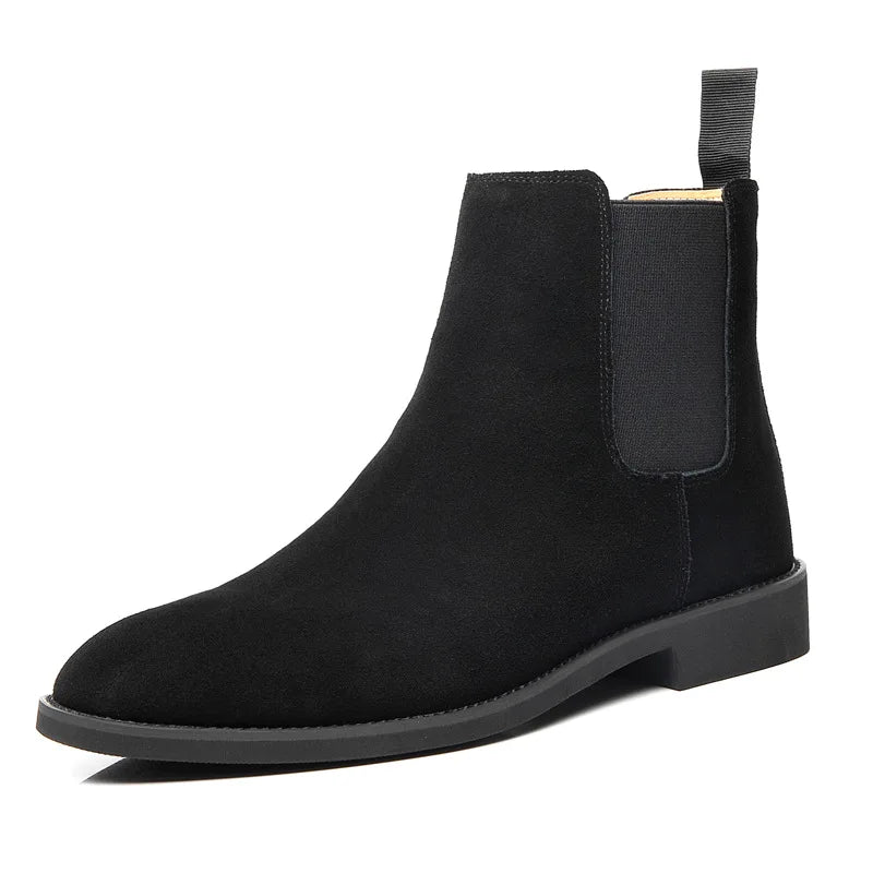 Herrars Retro Chelsea Boots - Stilig Medelhög Ankeldesign för Alla Tillfällen