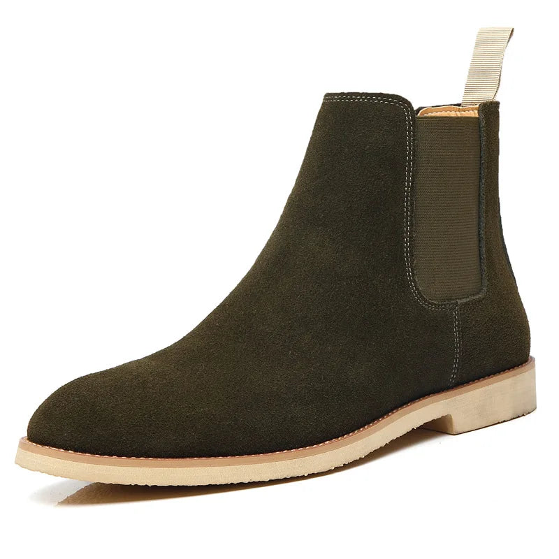 Herrars Retro Chelsea Boots - Stilig Medelhög Ankeldesign för Alla Tillfällen