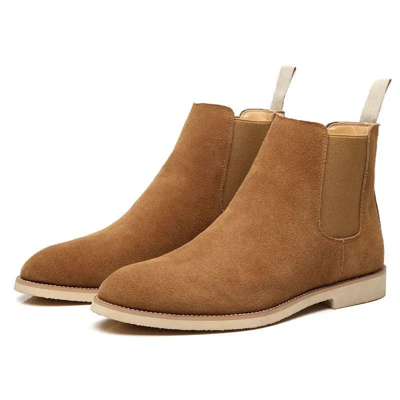Herrars Retro Chelsea Boots - Stilig Medelhög Ankeldesign för Alla Tillfällen