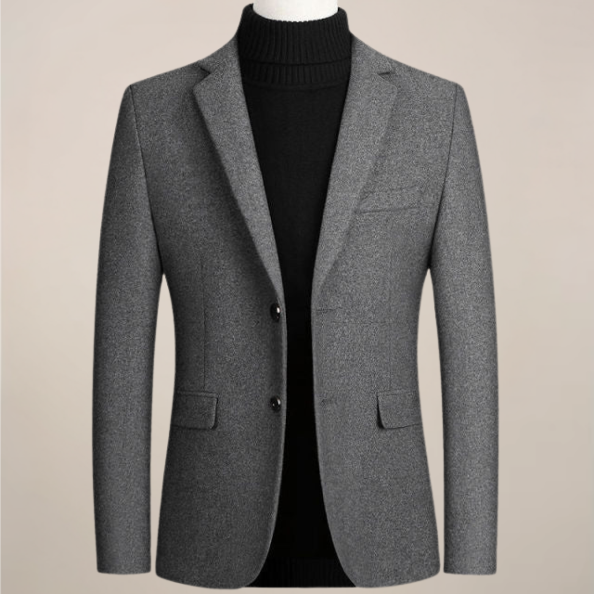 Herrsmart casual blazer – Stilig tvåknappsjacka för alla tillfällen