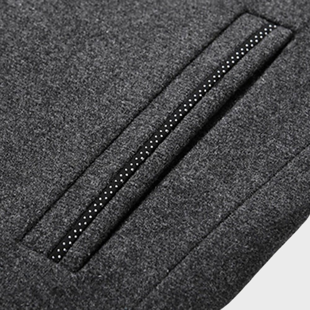 Herrens Ståkrage Affärsjacka med Sidofickor för Stiliga Tillfällen