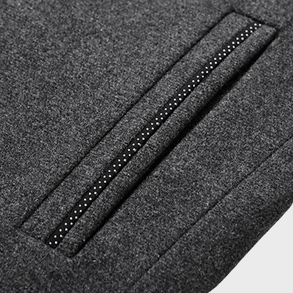 Herrens Ståkrage Affärsjacka med Sidofickor för Stiliga Tillfällen