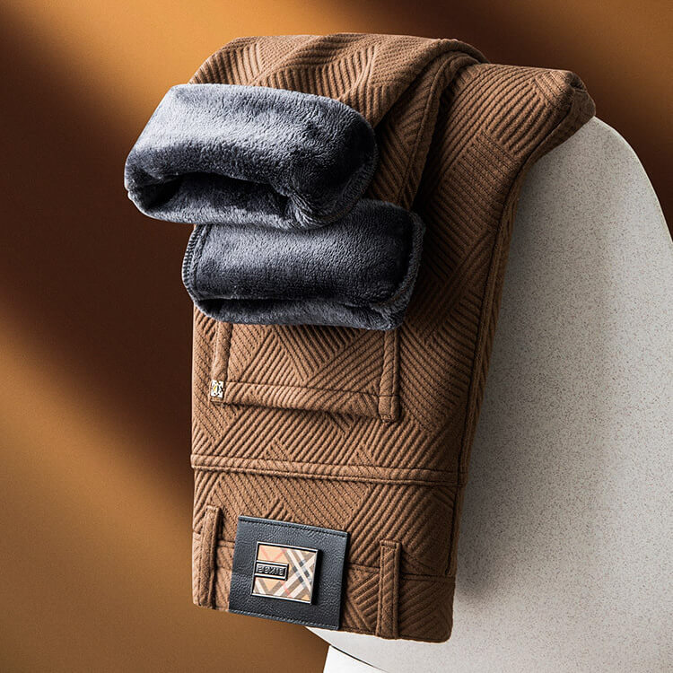 Herrbyxor med geometriskt mönster för stiliga tillfällen