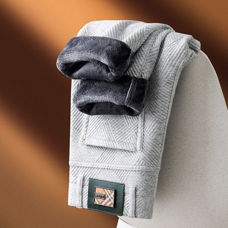 Herrbyxor med geometriskt mönster för stiliga tillfällen