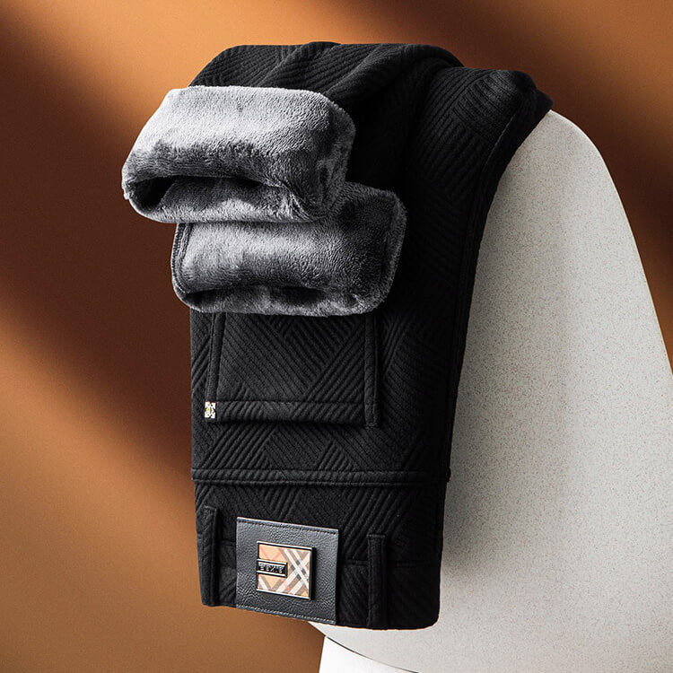 Herrbyxor med geometriskt mönster för stiliga tillfällen