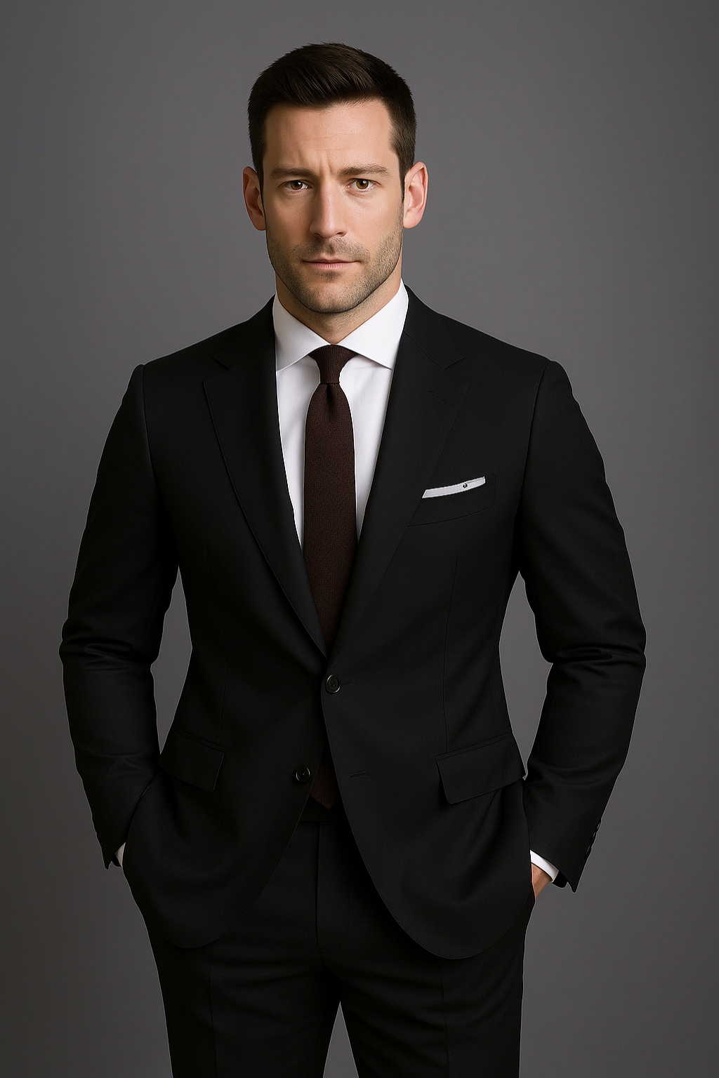 Herrens Slim Fit Affärsdräkt – Stilig Formell Klädsel för Arbete & Evenemang