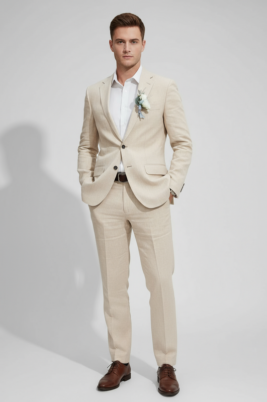 Herrers Slim Fit Kostymset för Bröllop och Formella Evenemang