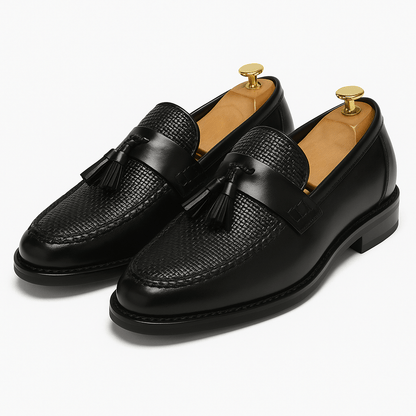 Herrarnas Vävt Fringed Loafers – Chic Skor för Alla Tillfällen