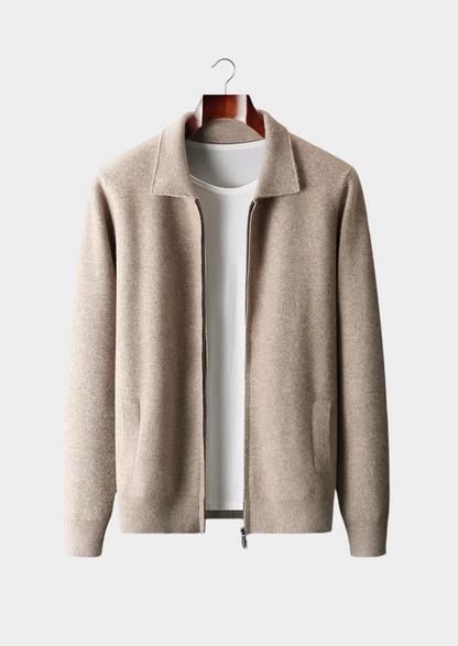 Herr Zip-Up Cardigan Tröja – Stilig Lager för Året Runt Användning