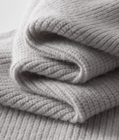 Mäns Ribbade Tröja med Hög Krage för Stilig Lagerpåläggning